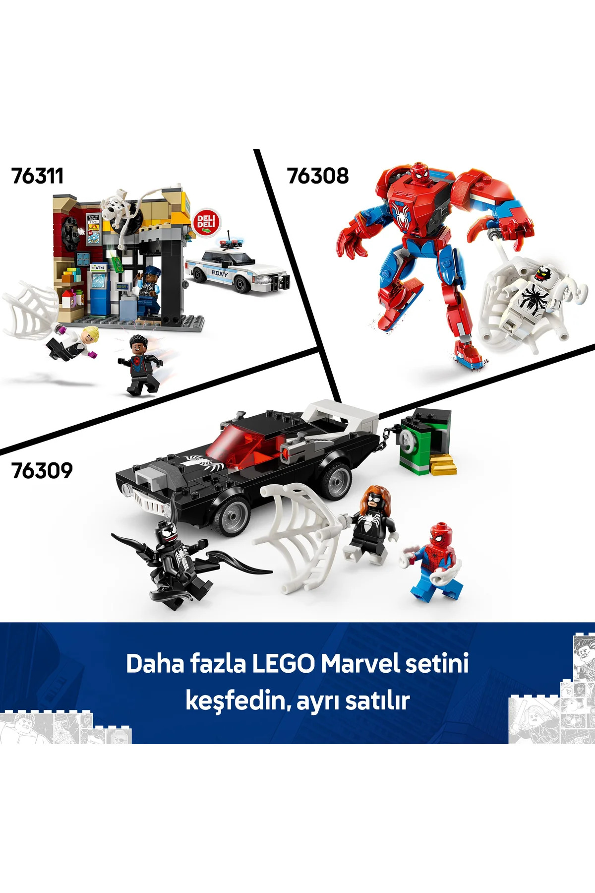 Lego ® Marvel Örümcek Adam, Venom Arabasına Karşı 76309 - 7+ Çocuklar