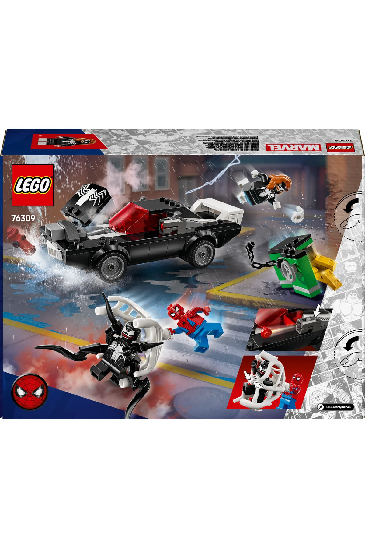 Lego ® Marvel Örümcek Adam, Venom Arabasına Karşı 76309 - 7+ Çocuklar