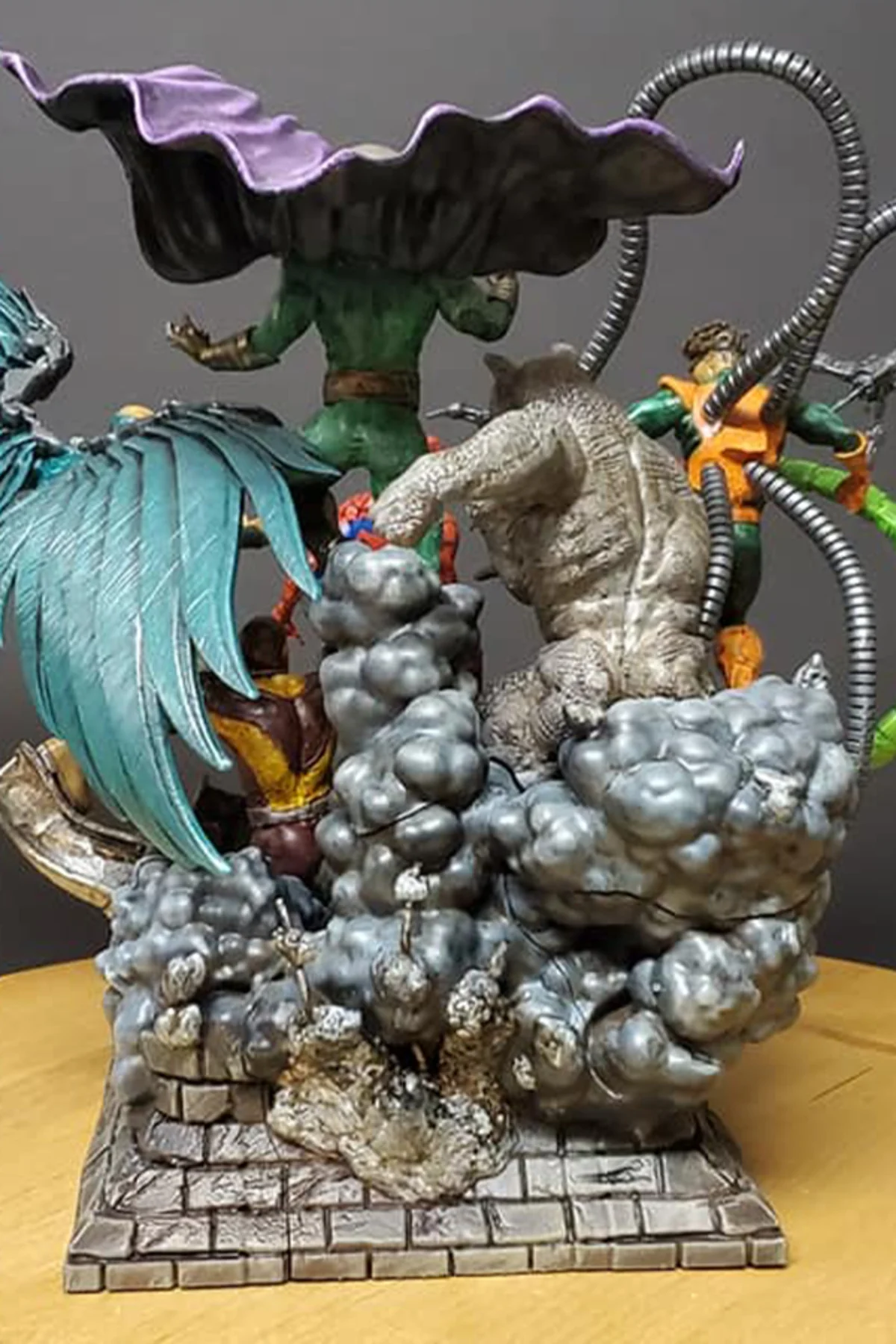 Marvel Sinister Six Figür Spiderman Figür Uğursuz Altı Figür Büyük Boy 30CM