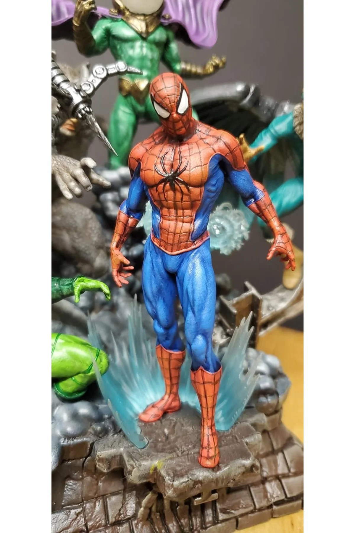 Marvel Sinister Six Figür Spiderman Figür Uğursuz Altı Figür Büyük Boy 30CM