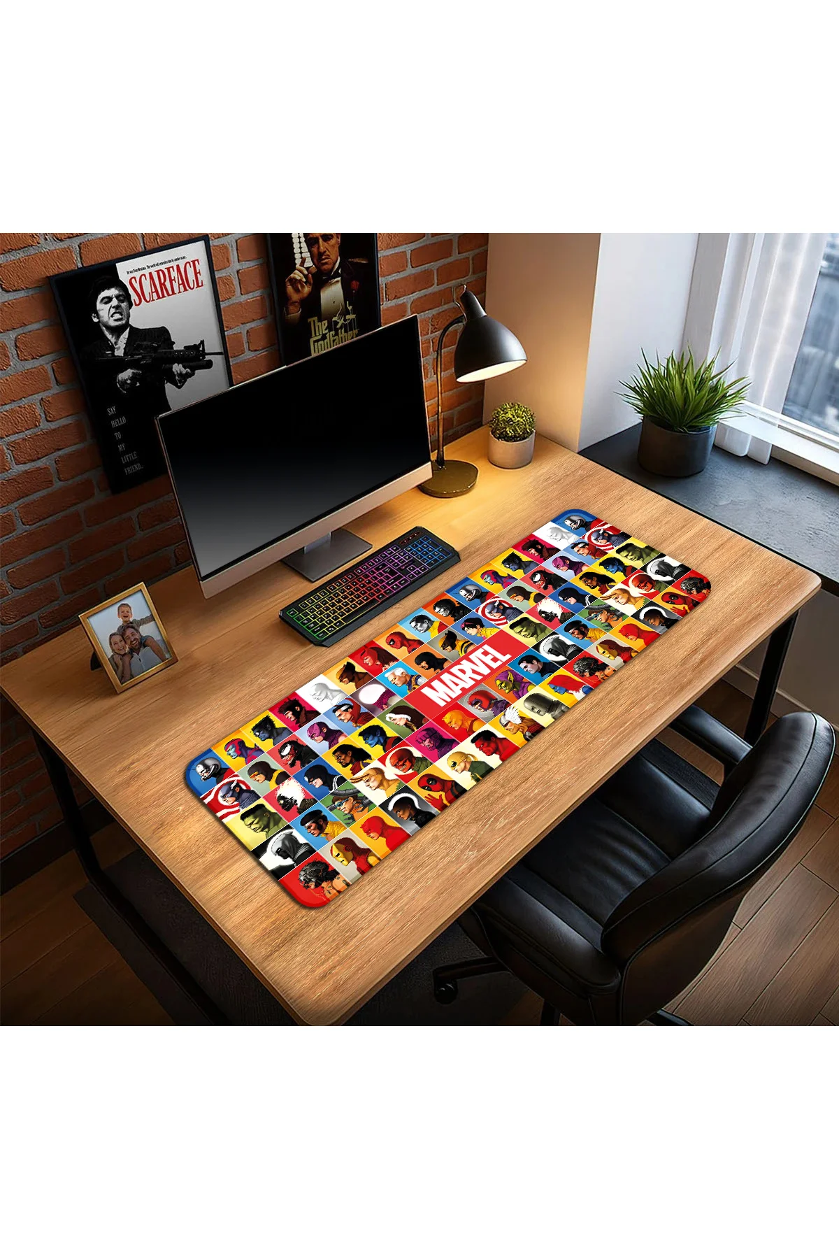 Marvel Süper Kahramanlar Oyun Gaming Klavye Mouse Pad Masa Matı 7