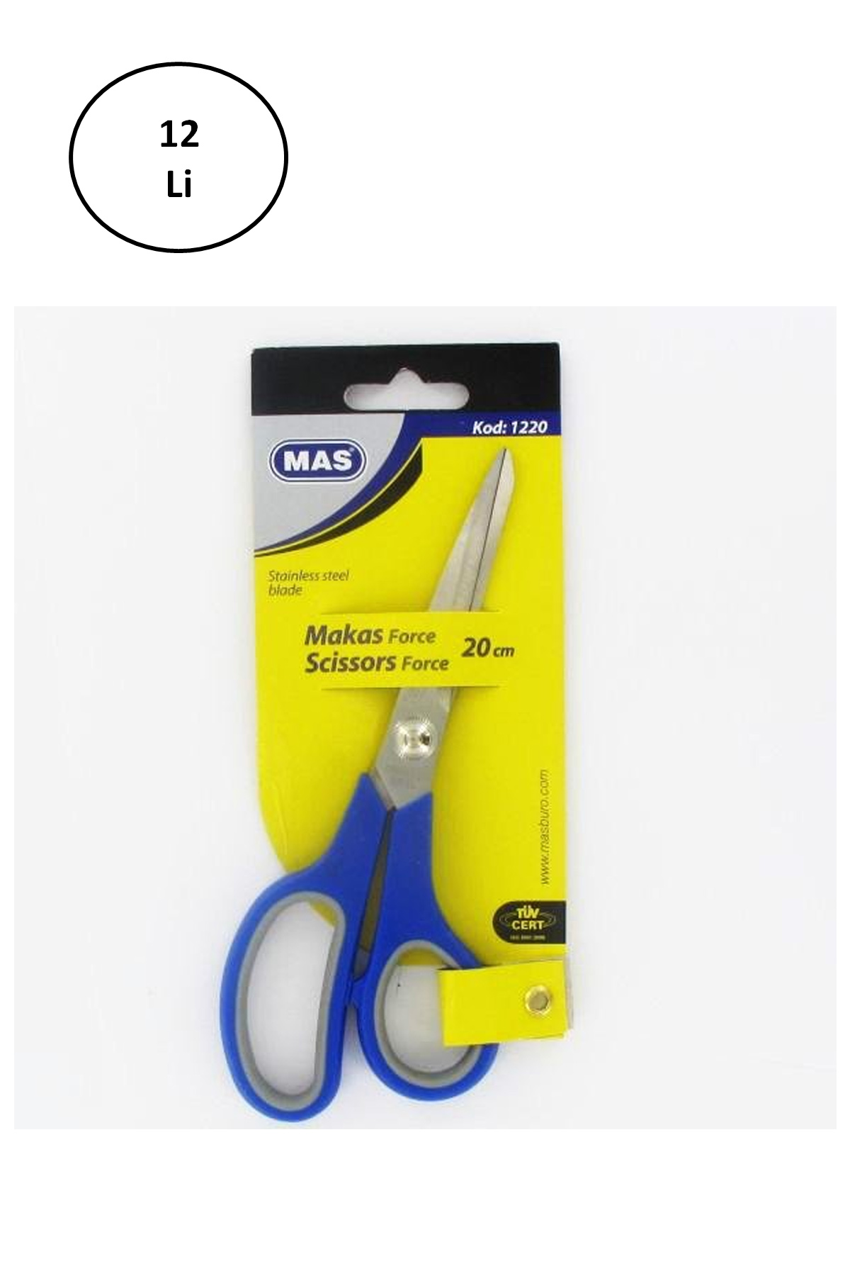 Just Cheap Store Mas 1220 Force Paslanmaz Çelik Makas 200 Mm 12'Li