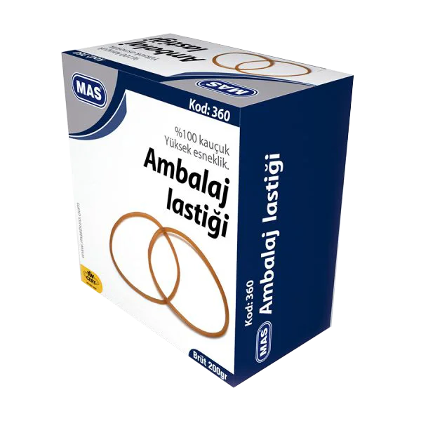 Mas Ambalaj Lastik Kutu %100 Kauçuk 200 GR 360