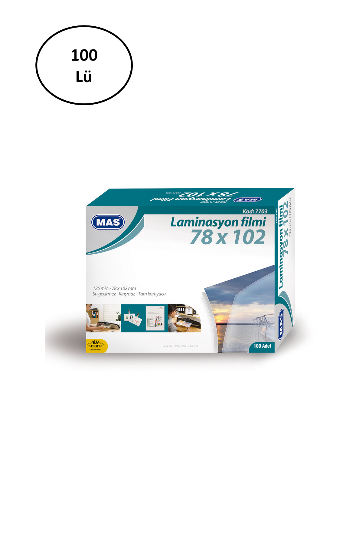 Just Cheap Store Mas Laminasyon Filmi Parlak 78X102 125 Mic 100 Lü