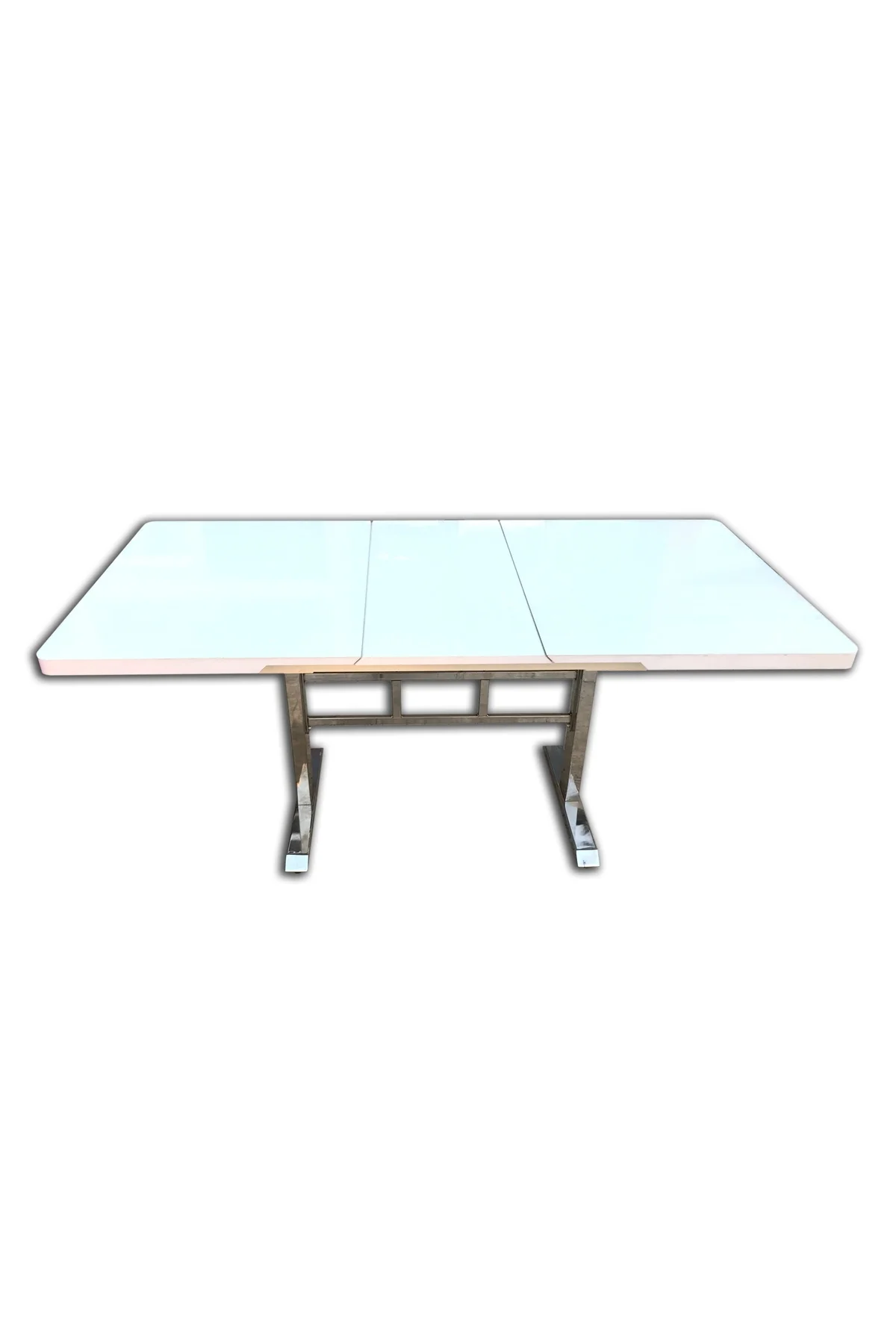 Masa 12502 Ayak Japon Model Metal Nikelaj Çelik Kelebek Yan Açılır Temper Cam - Görsel 3