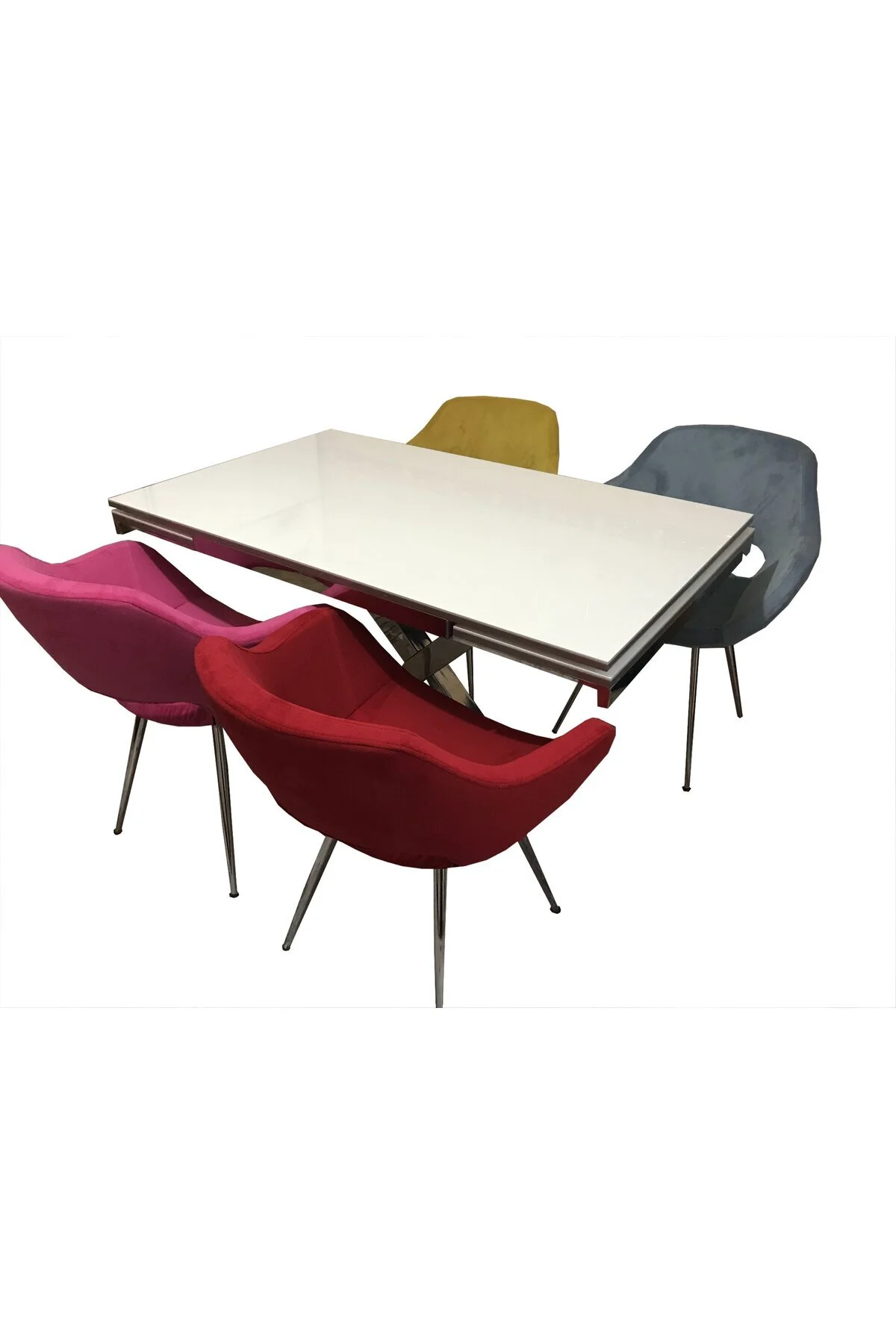 Masa 12562 X model Metal nikelaj ayk Yan Açıl Glosspan Tabla dökme sünger Sandaly - Görsel 2