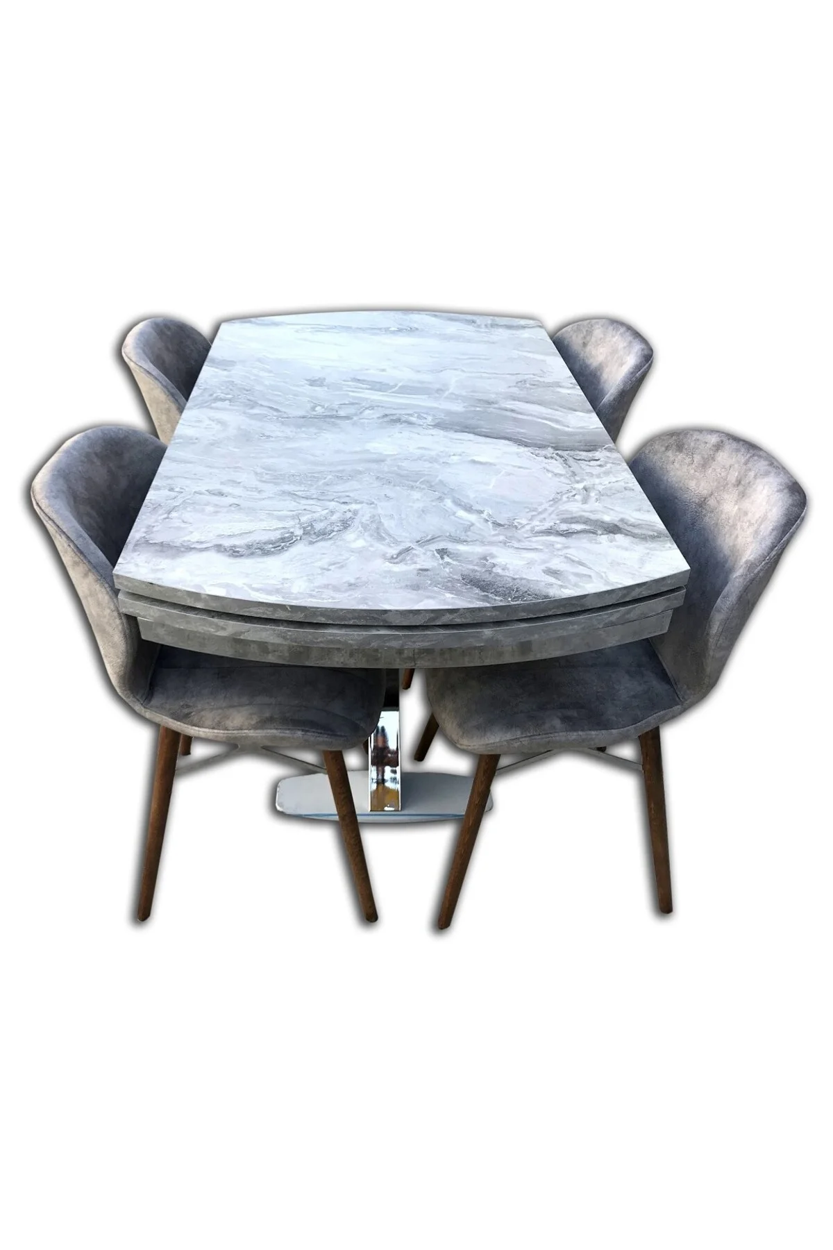 Masa 12564 X Çapraz Metal nikelaj Ayak MDFaçıl tabla Dökme sünger lily sandaly - Görsel 3