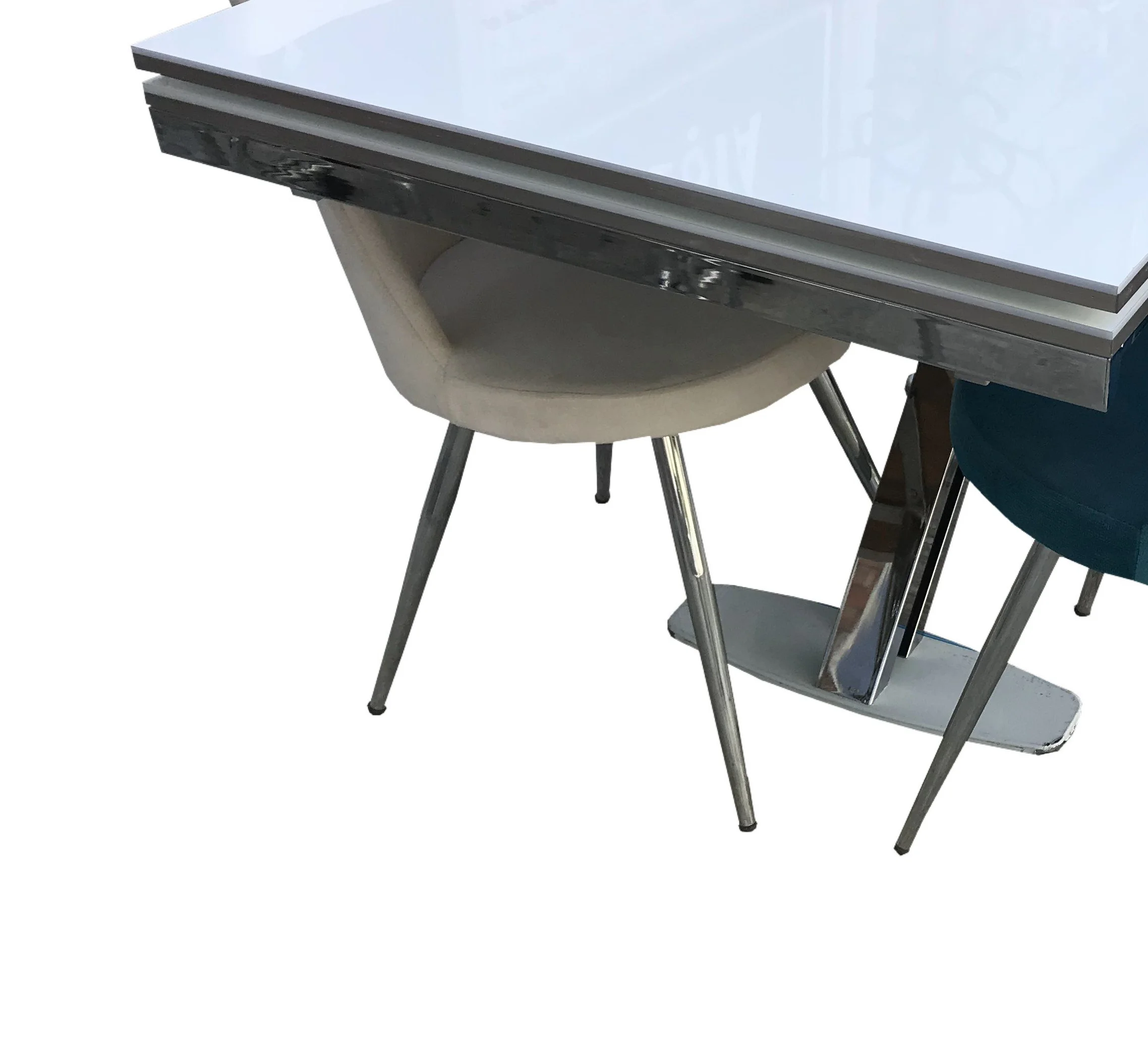 Masa 12629 X Metal nikelaj ayk Yan Açıl Glosspan Tabla Monaco Dök