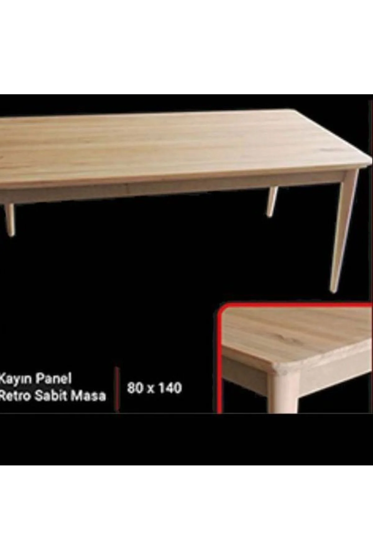 Masa 12883 Klasik Torna RETRO Kayın Ayak HAM Natüre Kaplama Açılır Tabla El yapım - Görsel 4