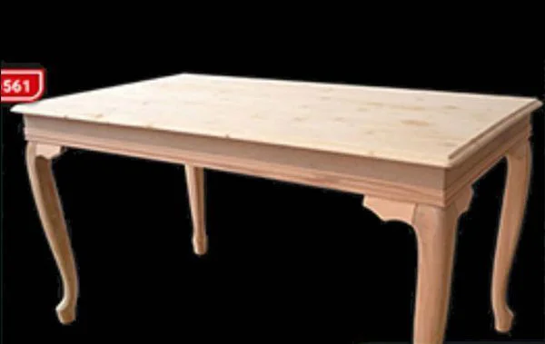 Masa 13576 model ahşap LADİN masif sabit tabla Klasik kayın ASLAN