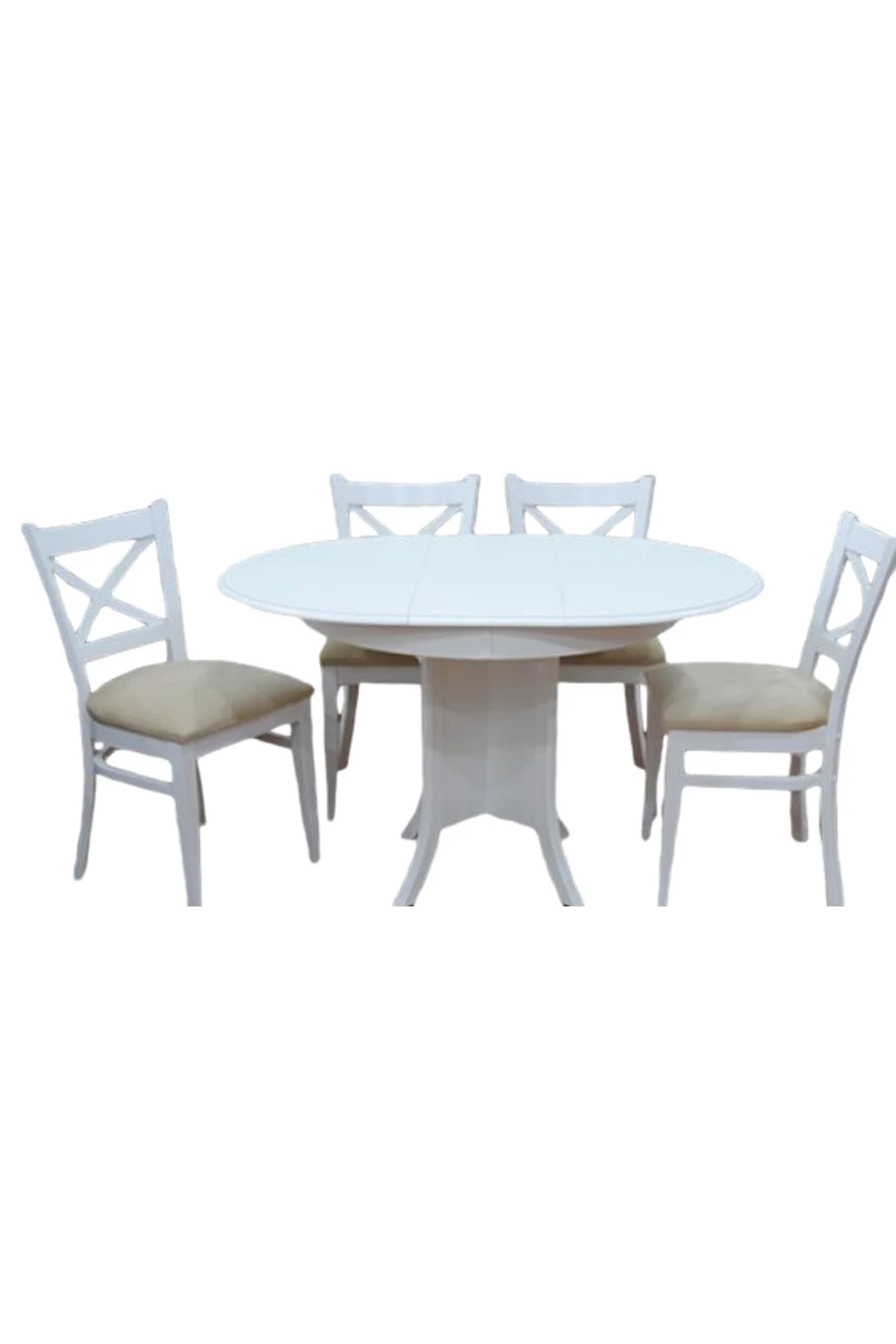 Masa 13586 KUTU BABAYAK Tk Model Kayın Ayak ÇAPRAZ sandalye Parlk Beyaz Açıl Masa Masa 13586 KUTU BABAYAK Tk Model Kayın Ayak ÇAPRAZ sandalye Parlk Beyaz Açıl Masa