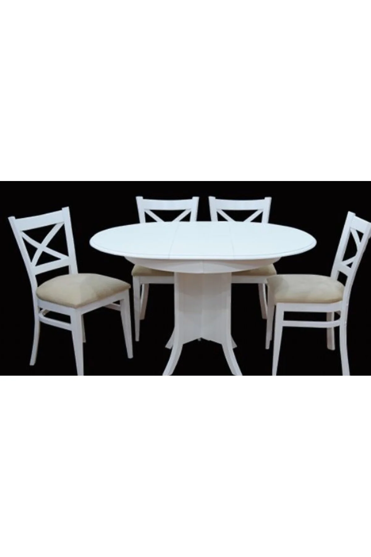 Masa 13586 KUTU BABAYAK Tk Model Kayın Ayak ÇAPRAZ sandalye Parlk Beyaz Açıl Masa Masa 13586 KUTU BABAYAK Tk Model Kayın Ayak ÇAPRAZ sandalye Parlk Beyaz Açıl Masa - Görsel 2