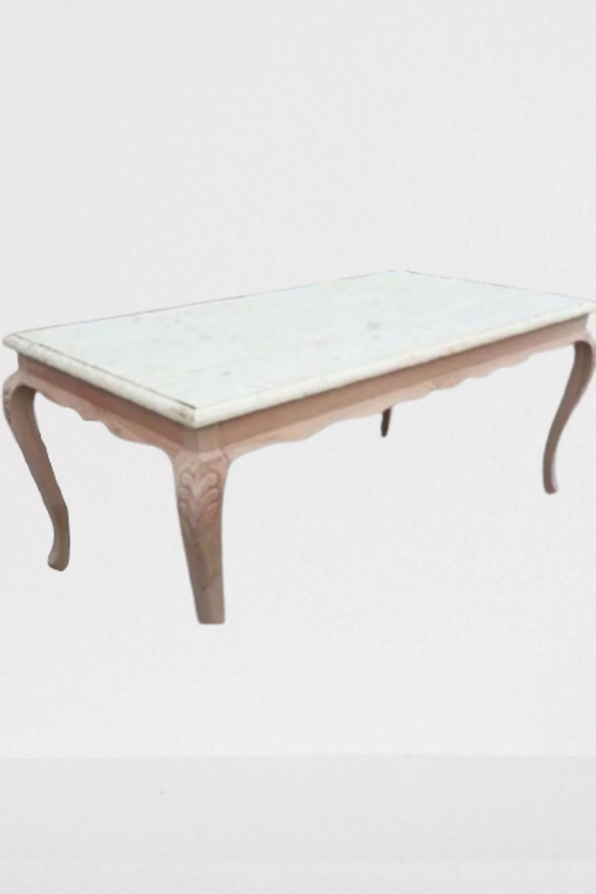 Masa 13596 LÜKENS ASLAN Ayak Oymalı sabit Model ladin Tabla HAM Klasik El Yapım - Görsel 3