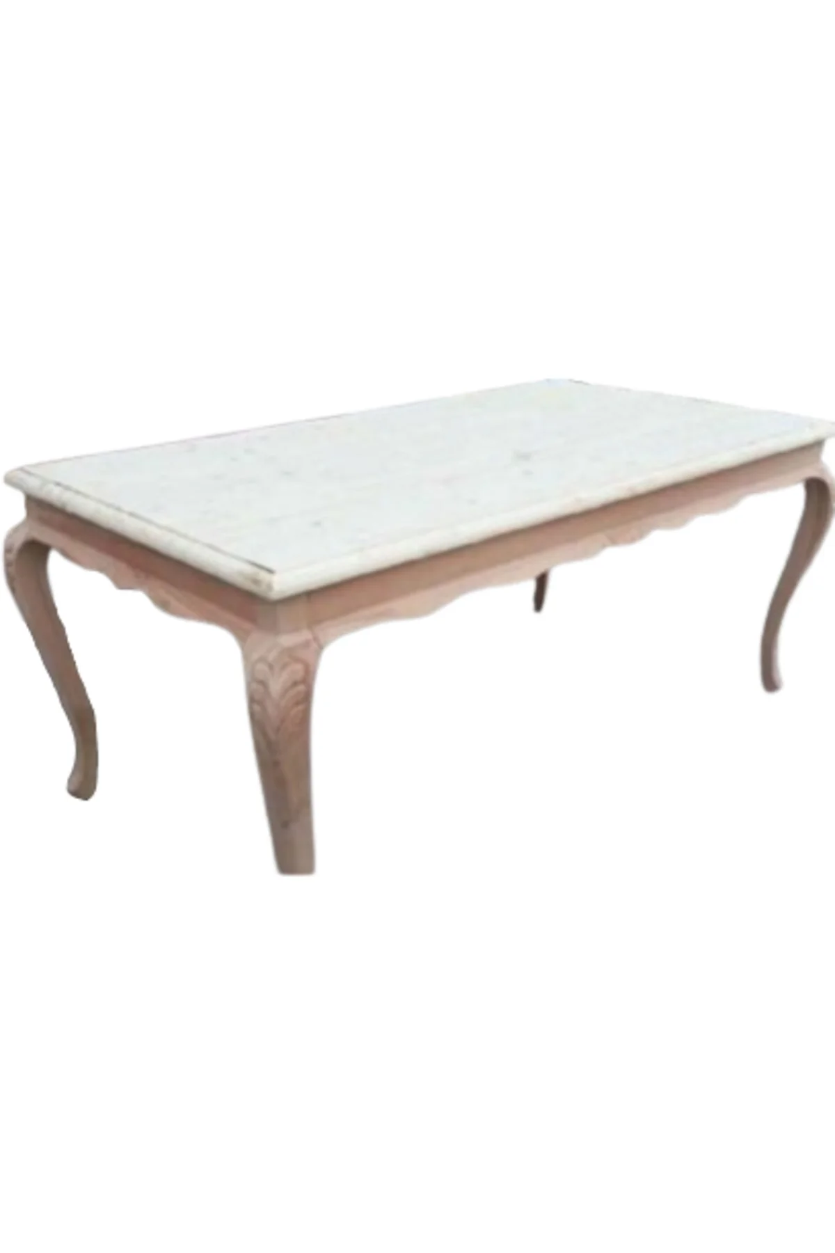 Masa 13596 LÜKENS ASLAN Ayak Oymalı sabit Model ladin Tabla HAM Klasik El Yapım - Görsel 5