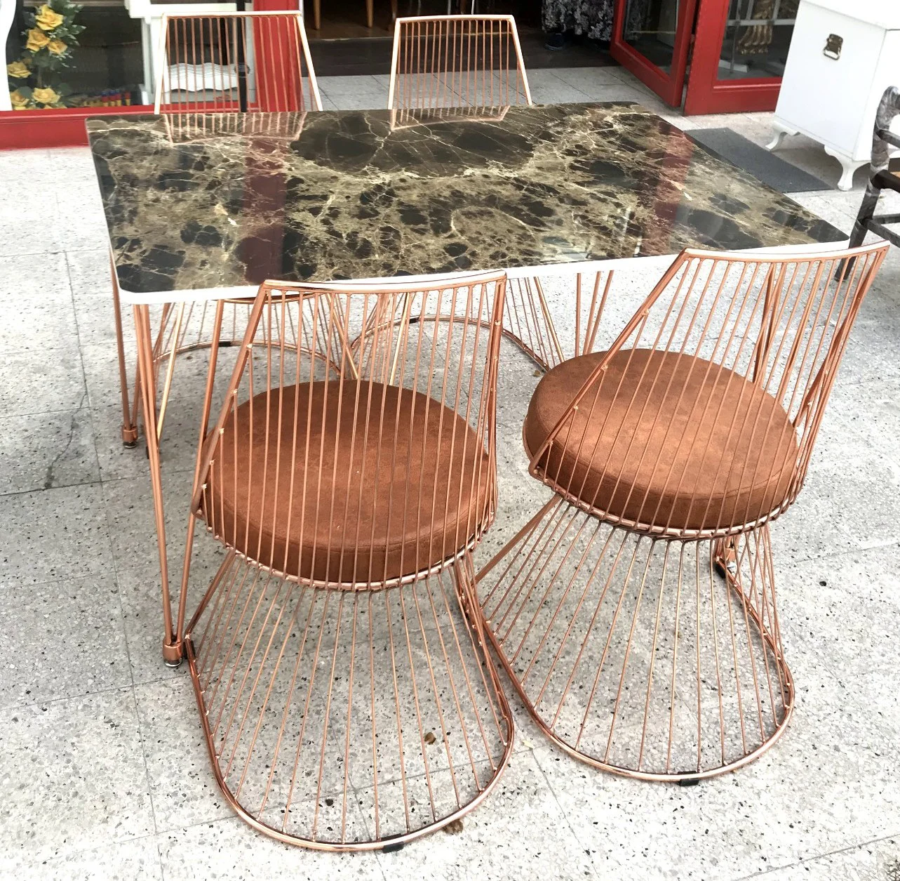 Masa 13798 TEL Sandaly Tk Metal ROSE Bakır Japon ayk MDF siyh des