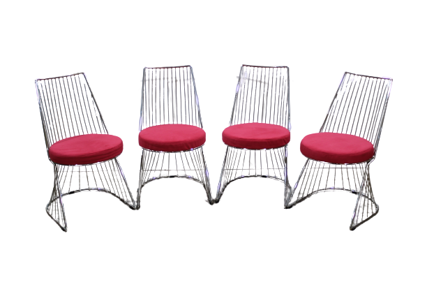 Masa 16609 TEL Sandalye Model Tk Metal Nikelaj Japon Ayak Temper 