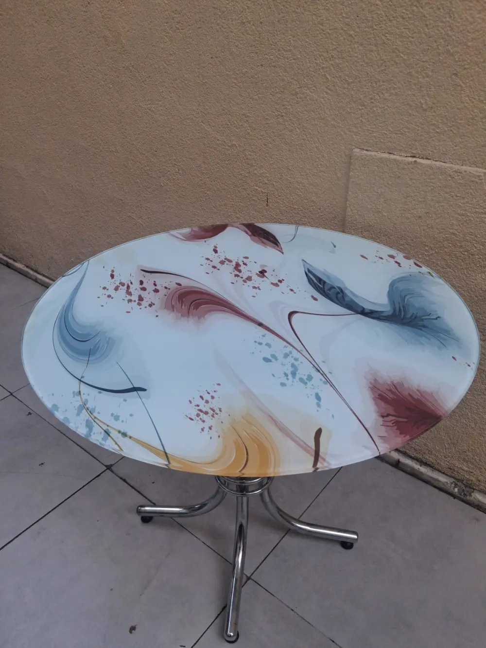 Masa 16612 Japon Ayak Digital Metal Nikelaj 90cm Temper 8mm Grafi