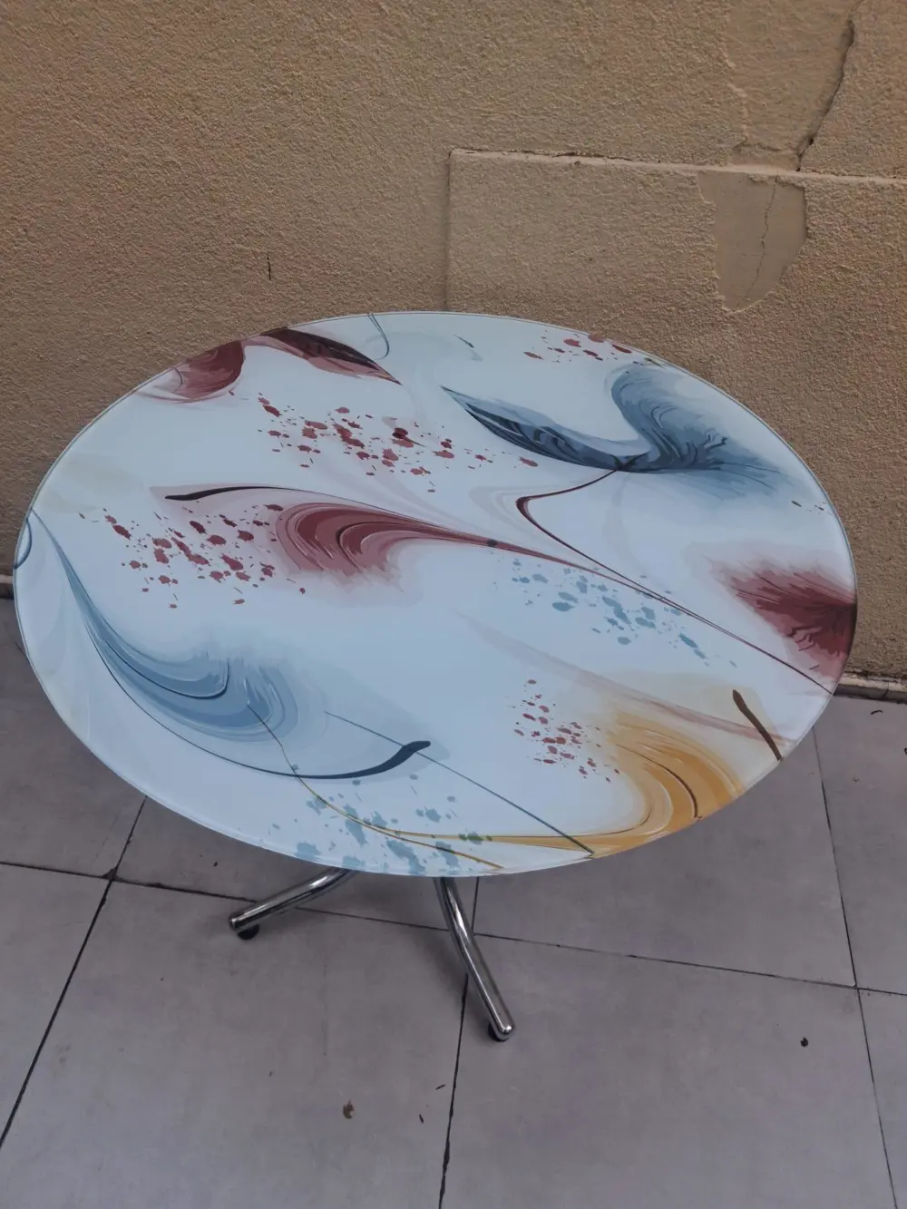 Masa 16612 Japon Ayak Digital Metal Nikelaj 90cm Temper 8mm Grafi