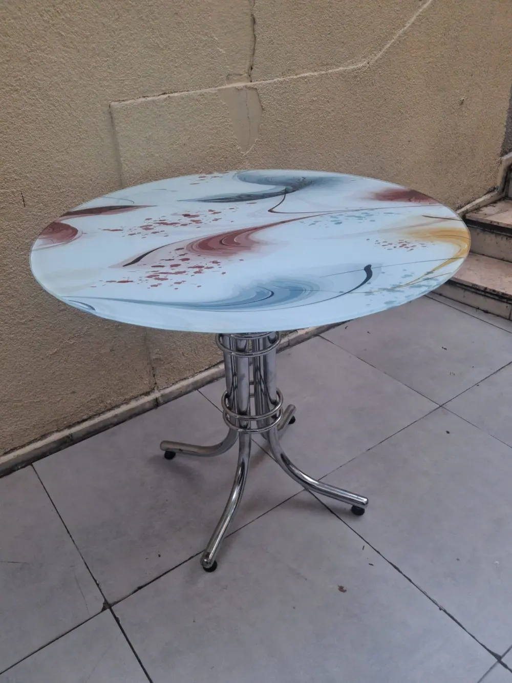 Masa 16612 Japon Ayak Digital Metal Nikelaj 90cm Temper 8mm Grafi