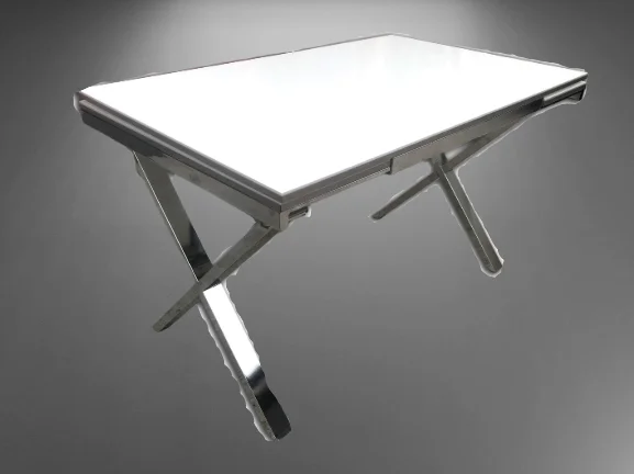 Masa 18120 Model Metal nikelaj X ayak glosspan tabla yan açılır E