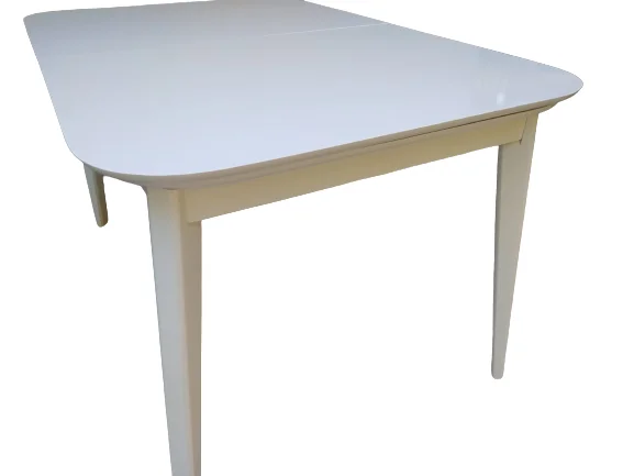 Masa 18493 MUZ Model Klasik Kayın güçlü Ayak Parlk BEYAZ Orta Açı