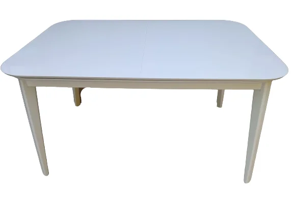 Masa 18493 MUZ Model Klasik Kayın güçlü Ayak Parlk BEYAZ Orta Açı