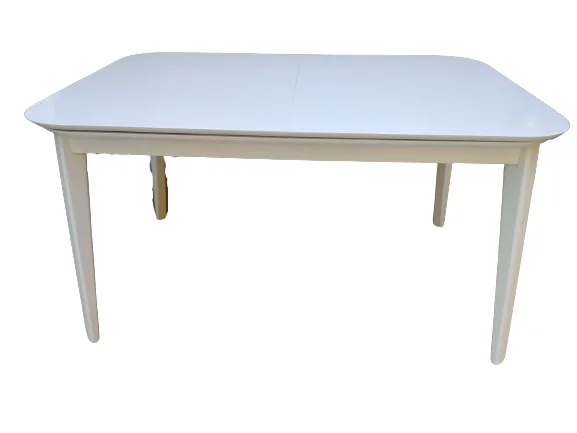 Masa 18493 MUZ Model Klasik Kayın güçlü Ayak Parlk BEYAZ Orta Açı