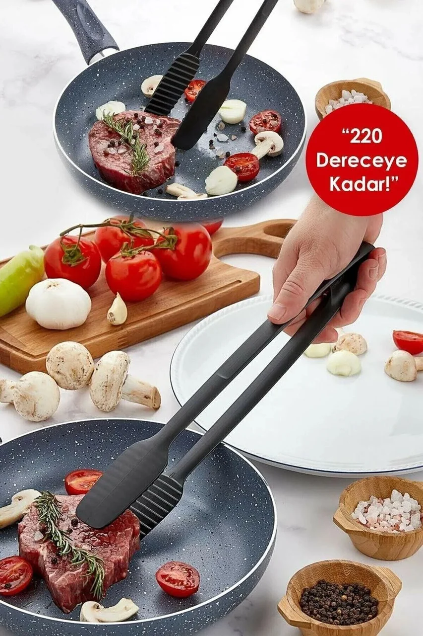 Maşa - 220 Dereceye Kadar Dayanıklı Yanmaz - Yapışmaz Plastik Izg