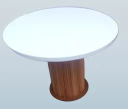 Masa 90164 Anıt Model Parlak Beyaz Lake ceviz Boya Kayın 120 Kutu
