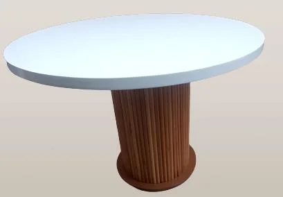 Masa 90164 Anıt Model Parlak Beyaz Lake ceviz Boya Kayın 120 Kutu