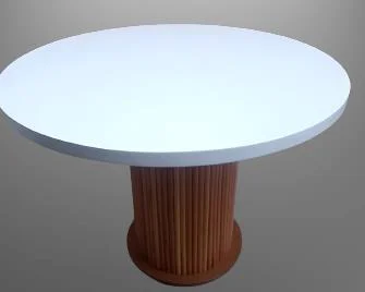 Masa 90164 Anıt Model Parlak Beyaz Lake ceviz Boya Kayın 120 Kutu