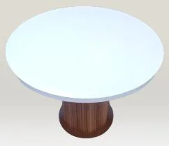 Masa 90166 ST Anıt Model Parlak Beyaz Lake ceviz Boya Kayın El Ya