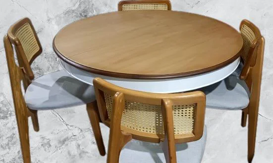 Masa 90182 Sandaly Tk 90182 Ihlamur Baba Ayak MDF Tabla 120 Beyaz