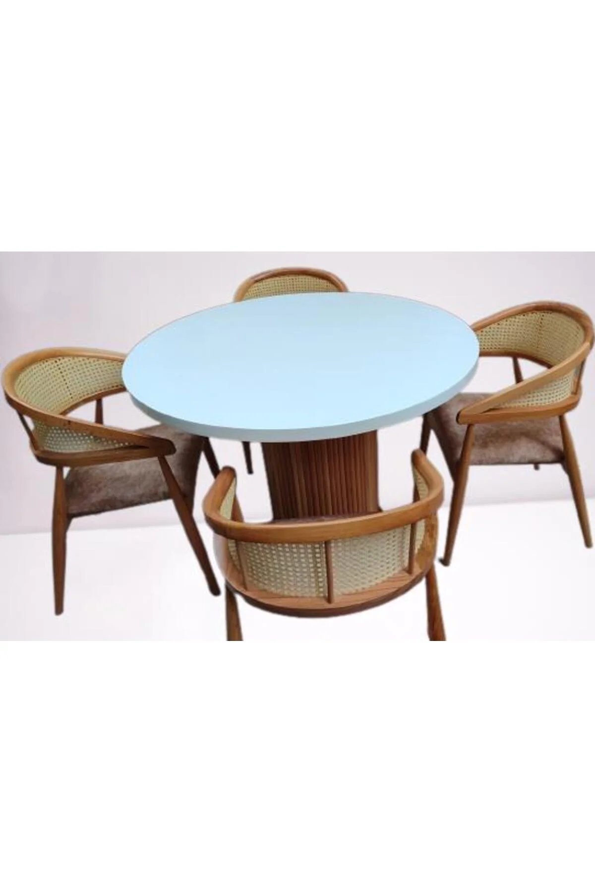 Masa 90184 MODERN Anıt 110 Hasır Sandalye TK Model MDF Tabla Beyaz Renk El yapı Masa 90184 MODERN Anıt 110 Hasır Sandalye TK Model MDF Tabla Beyaz Renk El yapı - Görsel 8