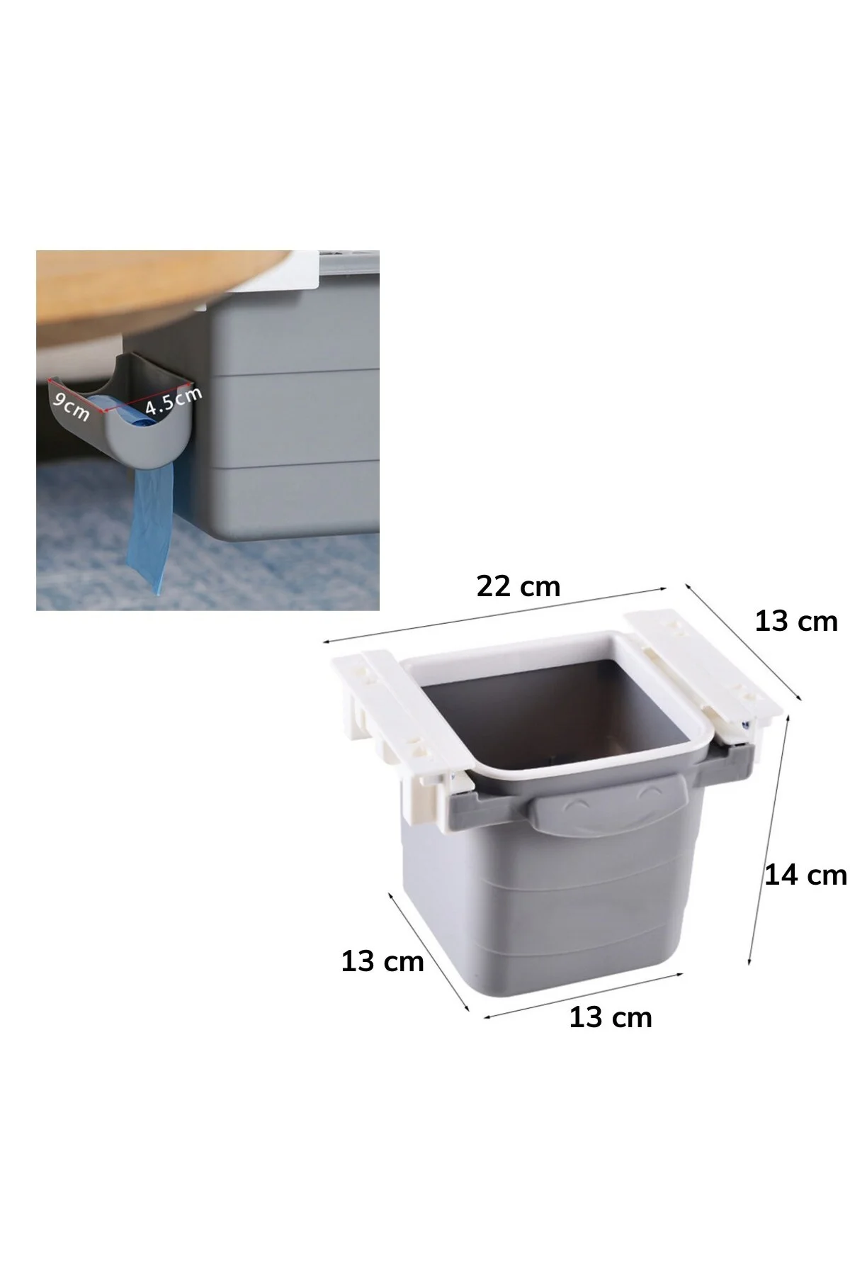 Masa Altı Sürgülü Mini Çöp Kovası - Görsel 5