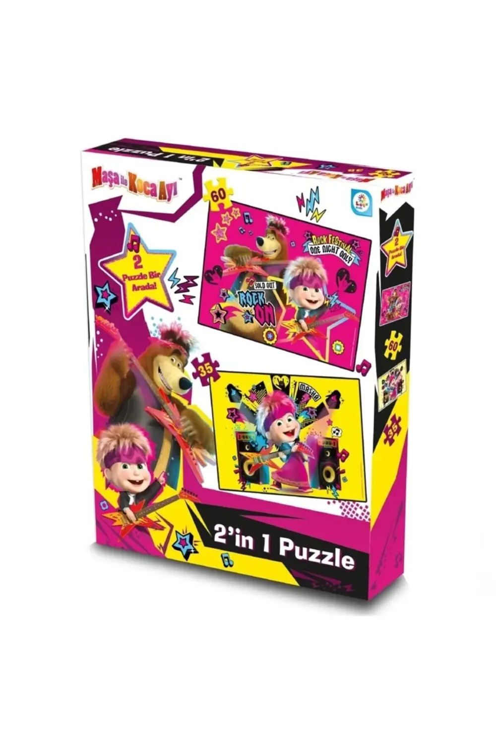 Maşa Ile Koca Ayı 2'li Puzzle Oyuncak Akıds Genel Kullanım Ürünü