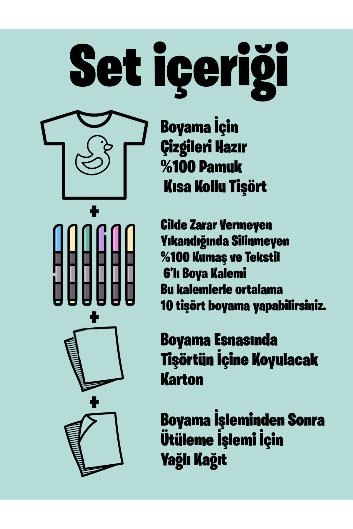 Maşa İle Koca Ayı Tişört Boyama Seti – Çocuk Full Set Fırçalı, Kr