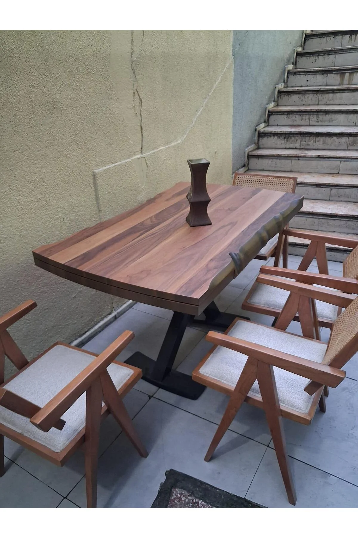 Masa Kütük 90545 V Ayak Açılır Ahşap Boyalı Adet Sandalye Takım Masa Kütük 90545 V Ayak Açılır Ahşap Boyalı Adet Sandalye Takım - Görsel 7