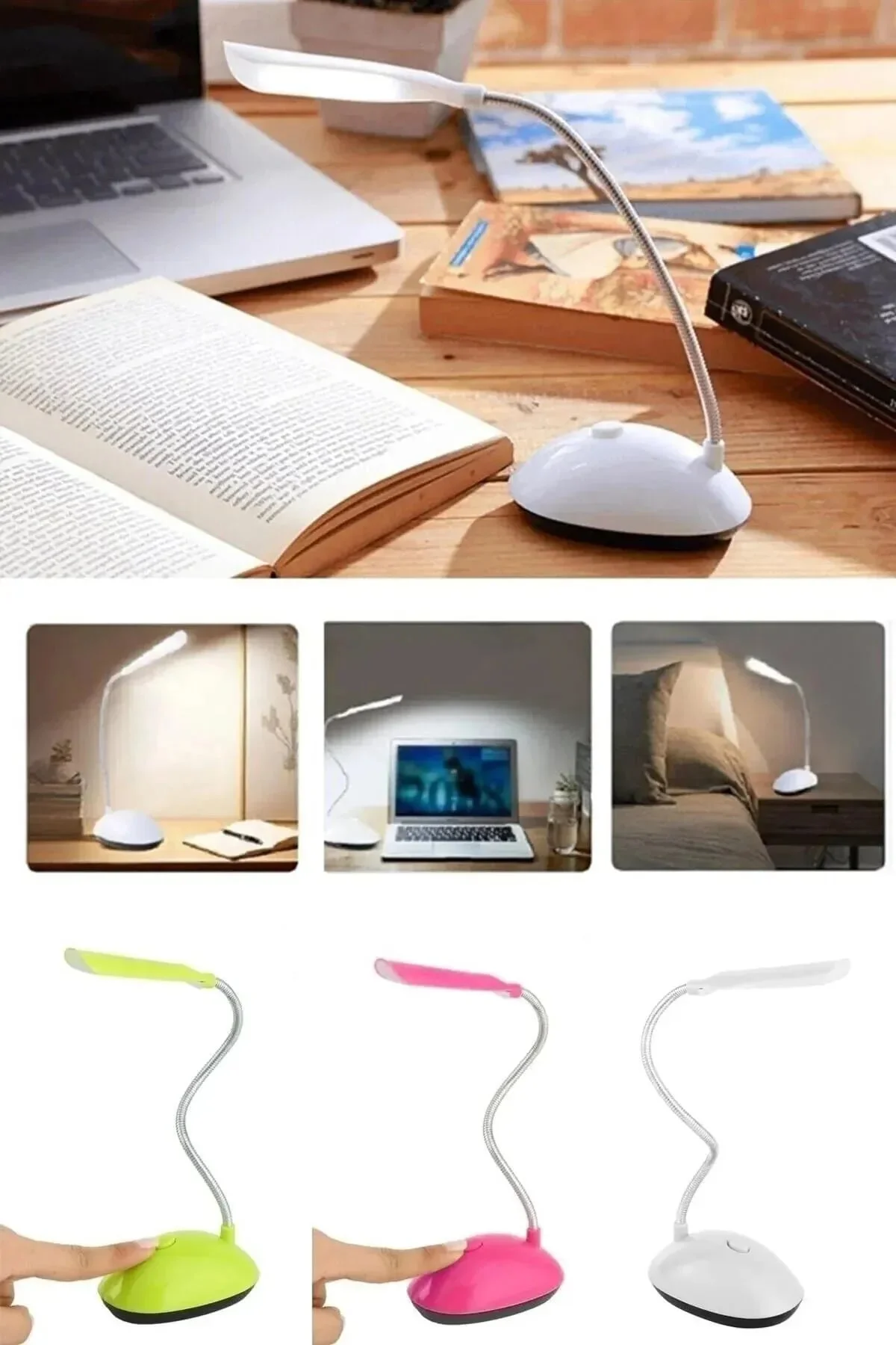 Masa Lambası   Led   Okuma Işığı Pilli Model Led Lamba