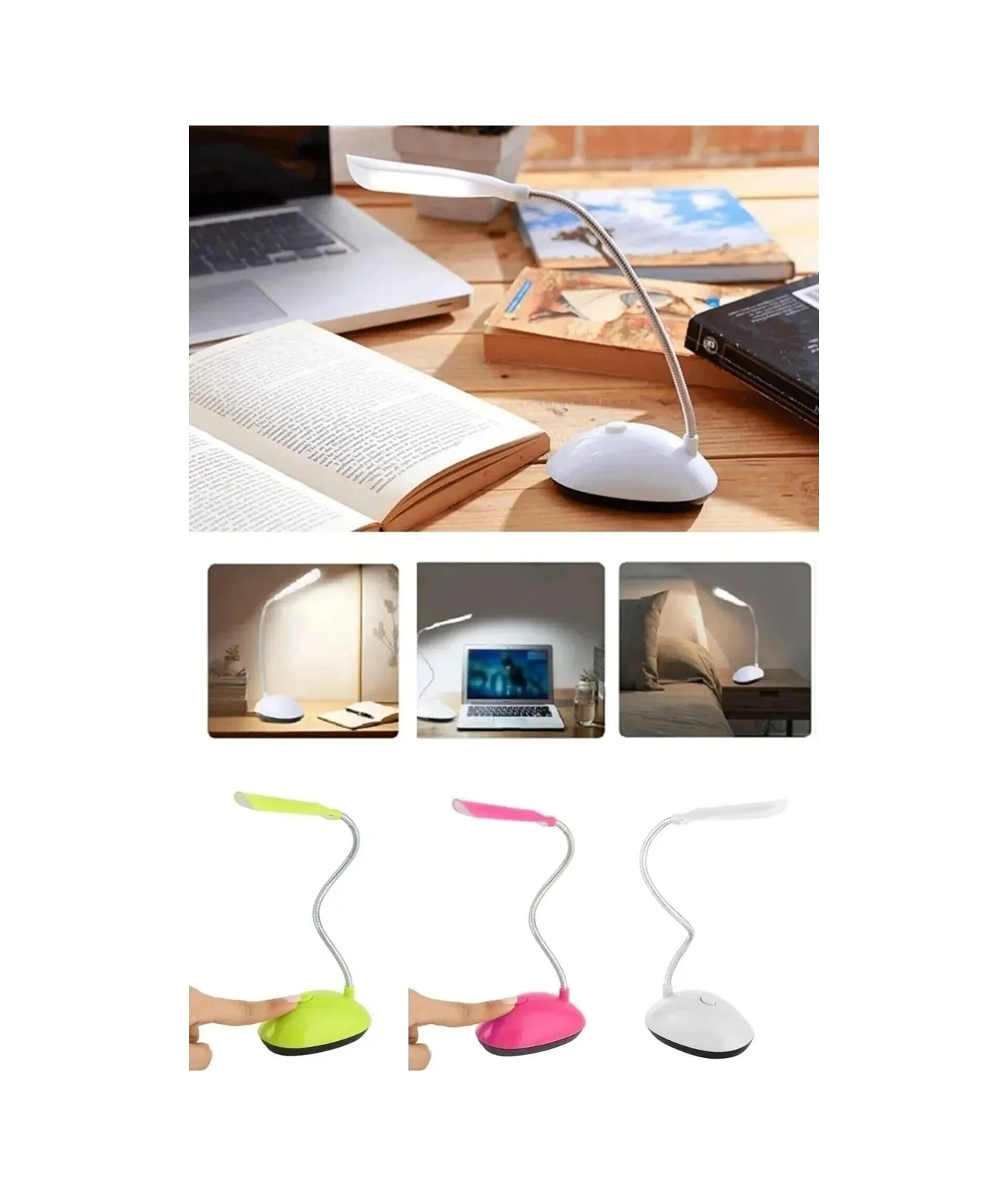 Masa Lambası Spiral Led Kitap Okuma Işığı Pilli Model Led Lamba Diğer