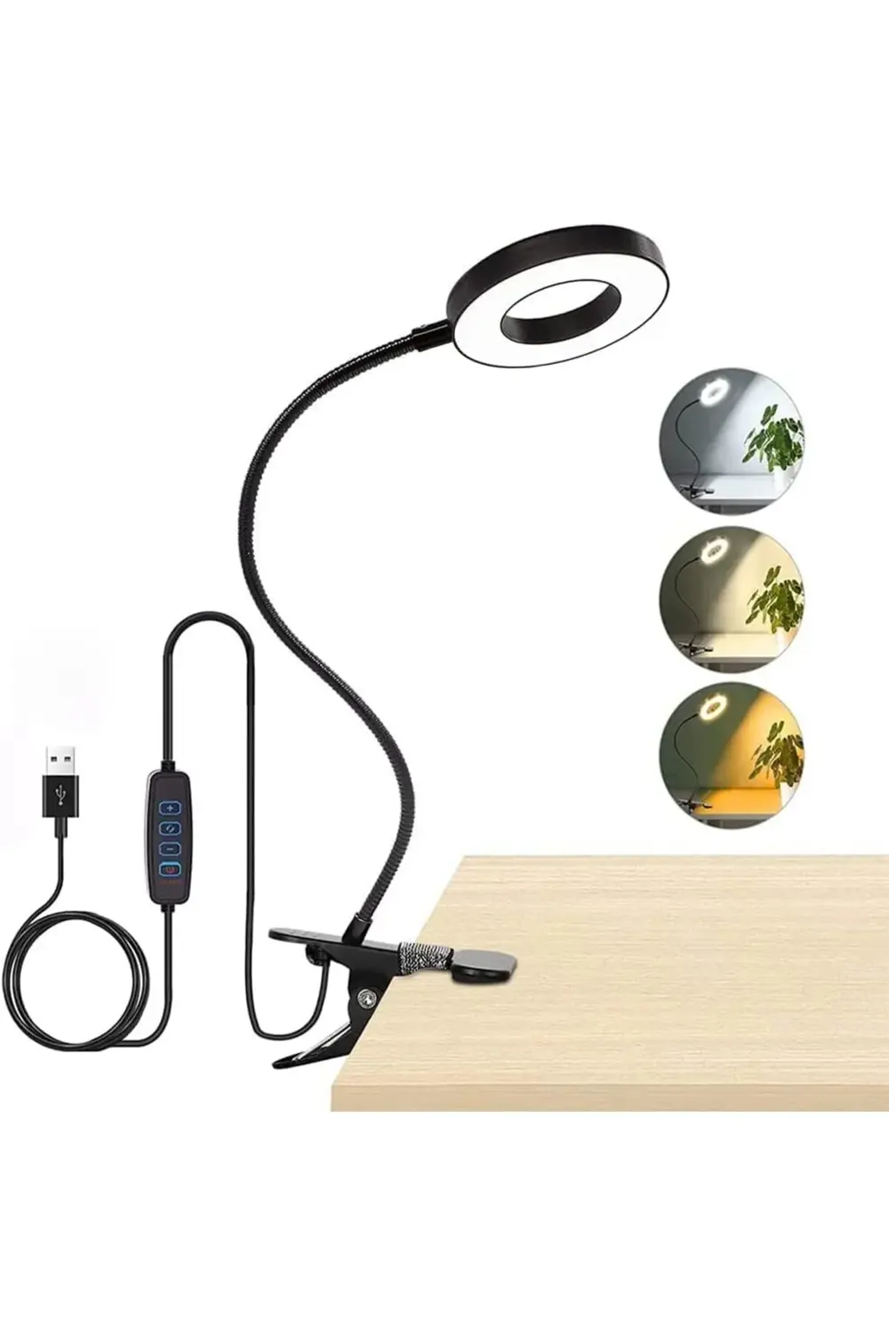 Masa Lambası USB Girişli Göz Koruyucu Klipsli Masaya Sabitlenen M