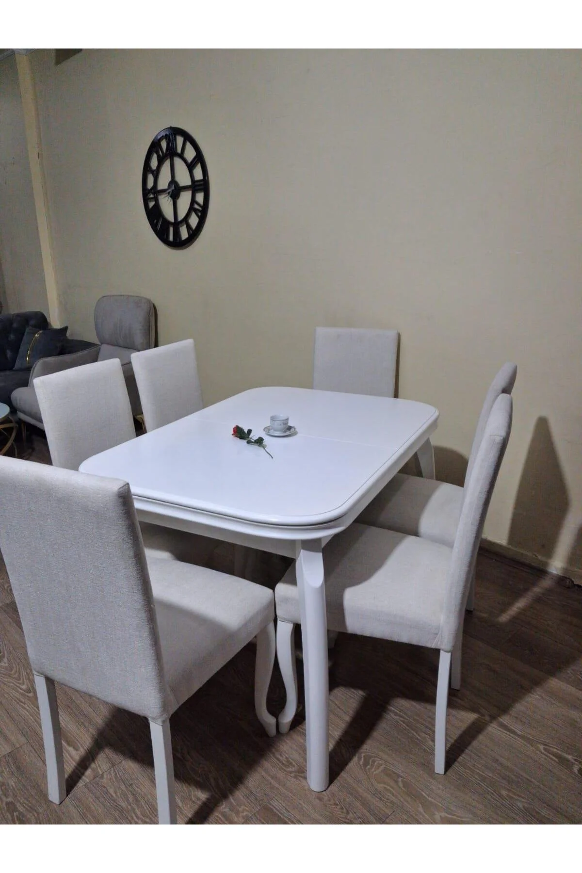 Masa Sandaly 90645 Klasik Muz Model Kayın Muz Açılır Parlak Lake Beyaz Giydirme Masa Sandaly 90645 Klasik Muz Model Kayın Muz Açılır Parlak Lake Beyaz Giydirme - Görsel 4