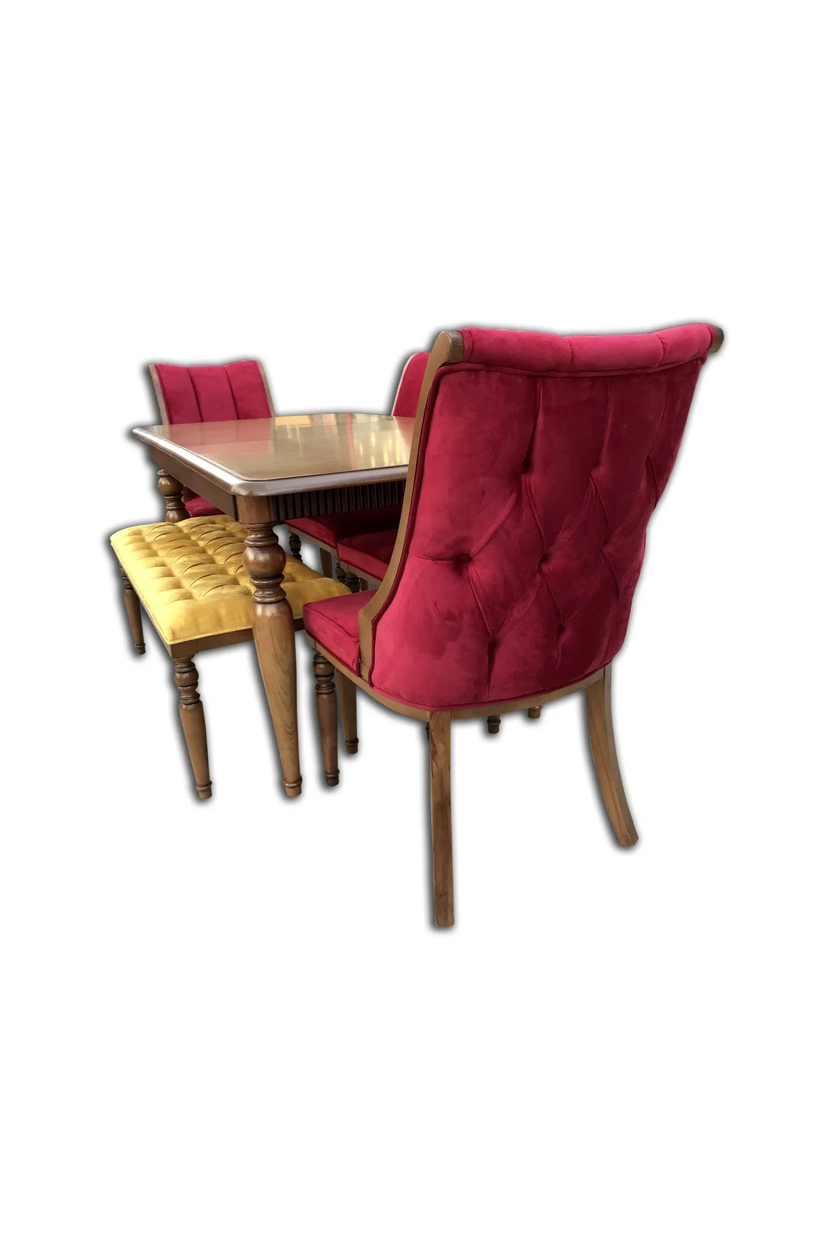 Masa-Sandalye 12594 FiTİL Model Kayın Retro ayak Kapitone Papel Ort Otr El Yapım Masa-Sandalye 12594 FiTİL Model Kayın Retro ayak Kapitone Papel Ort Otr El Yapım - Görsel 3