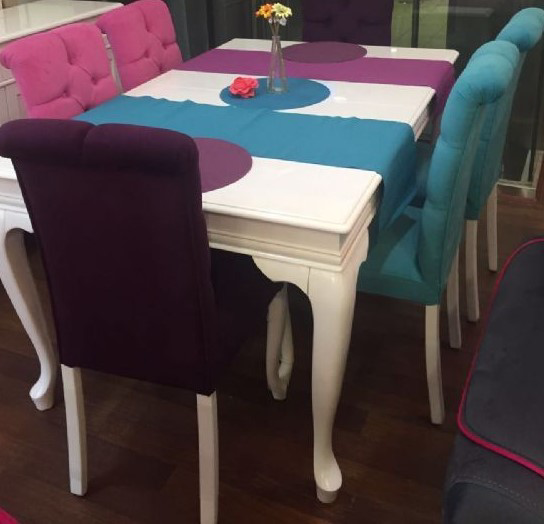 Masa-Sandalye 13593 ASLAN Model Kayın Aslan Kapiton Parlak Beyaz Masa-Sandalye 13593 ASLAN Model Kayın Aslan Kapiton Parlak Beyaz