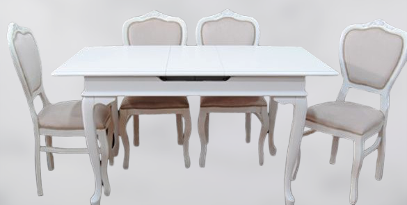 Masa-Sandalye 17755 Klasik ASLAN ayak Tk Kayın oyma otomatik Açıl