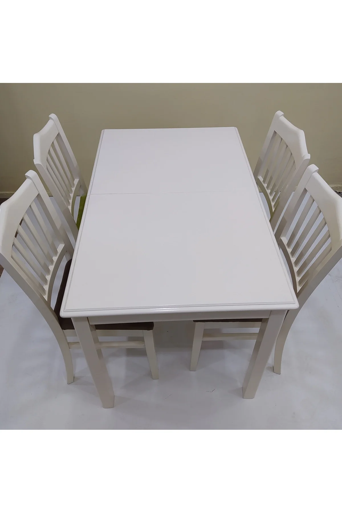 Masa -Sandalye 17864 MUTFAK Klasik model Kayın ayk açıl tabla Parlak beyaz kumaş Masa -Sandalye 17864 MUTFAK Klasik model Kayın ayk açıl tabla Parlak beyaz kumaş - Görsel 3