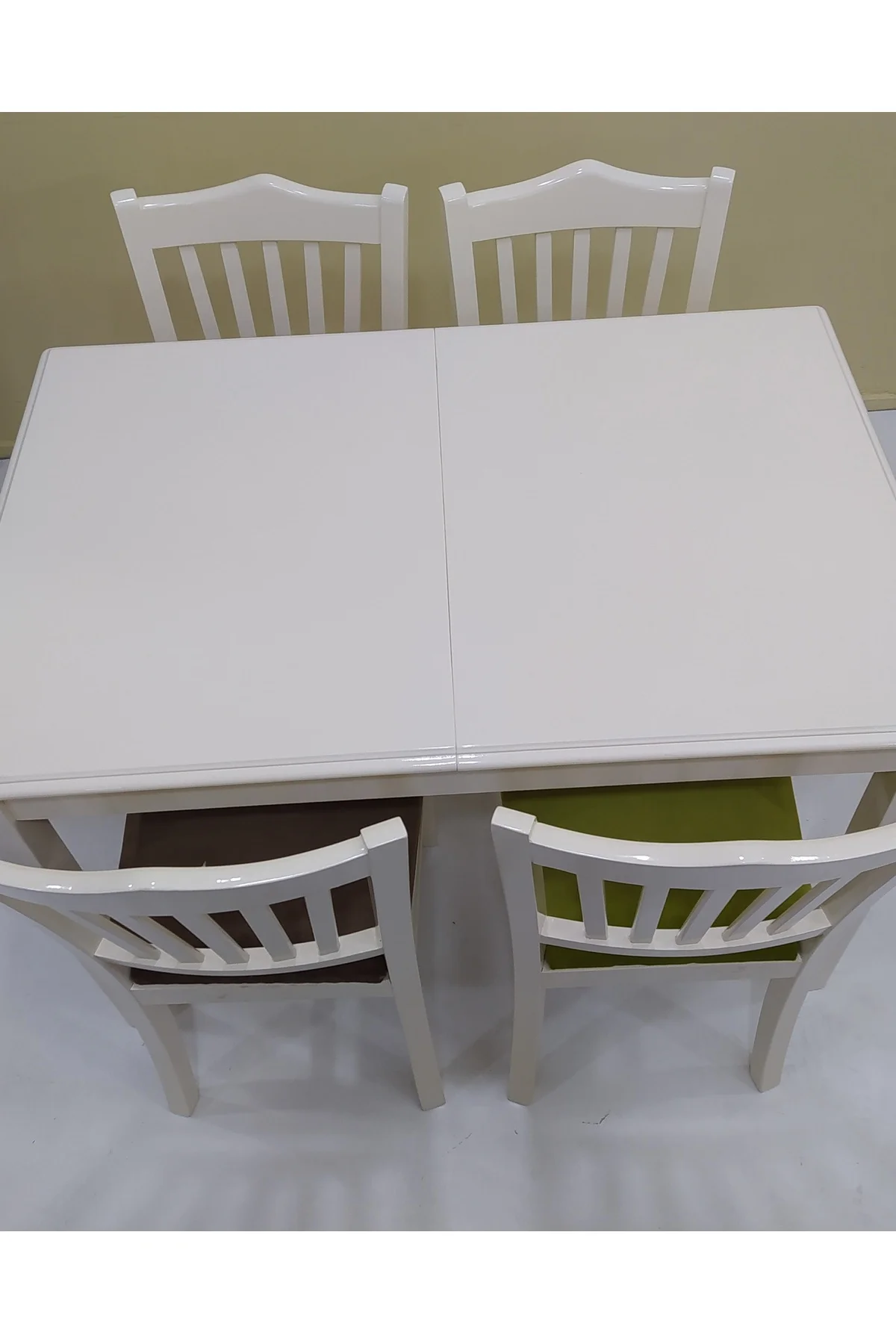 Masa -Sandalye 17864 MUTFAK Klasik model Kayın ayk açıl tabla Parlak beyaz kumaş Masa -Sandalye 17864 MUTFAK Klasik model Kayın ayk açıl tabla Parlak beyaz kumaş - Görsel 2