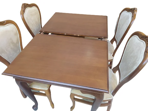 Masa-sandalye 18484 Klasik Model Kayın torna Aslan Ceviz ORTA Açı