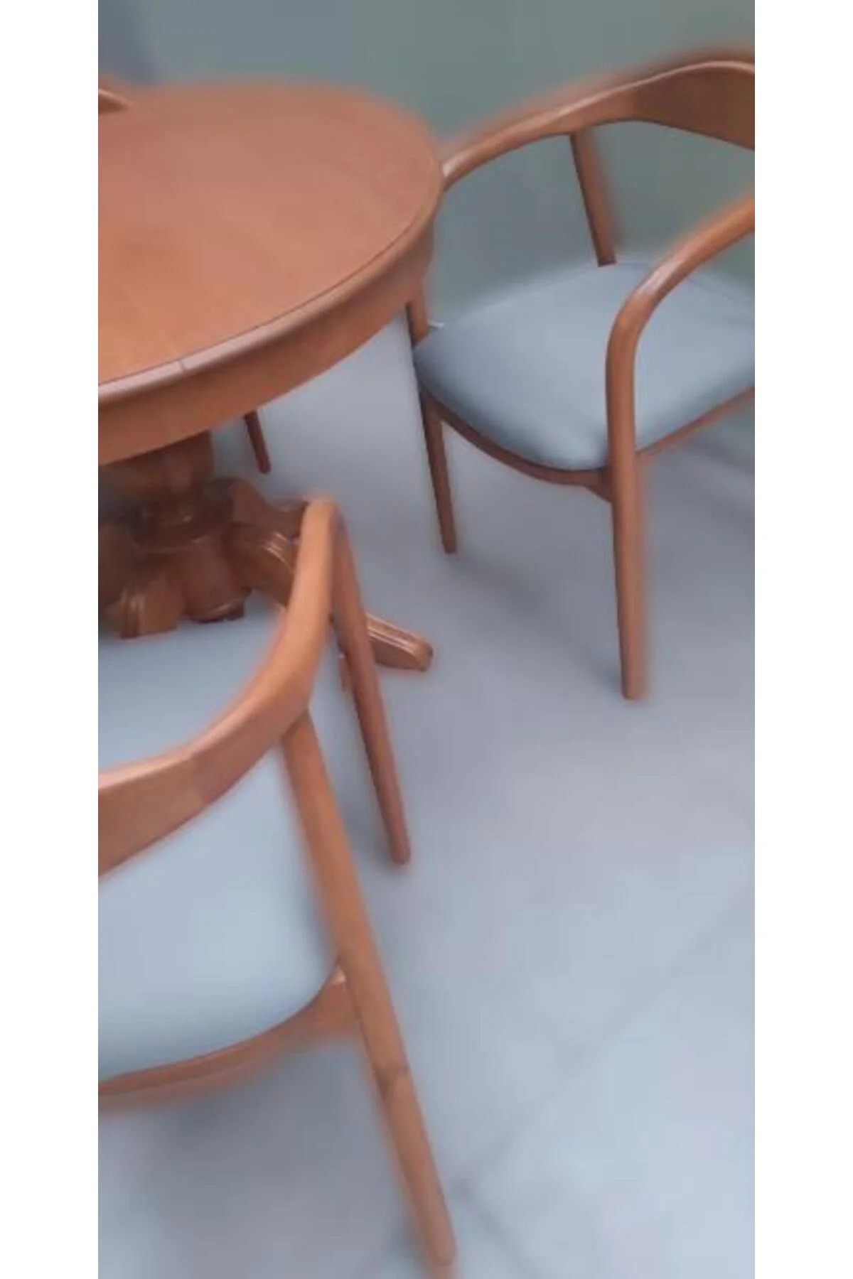 Masa Sandalye 90001Tk Yılan Sandalye Baba ayak Kayın Aslan Ihlamur Ceviz 100 CM - Görsel 6