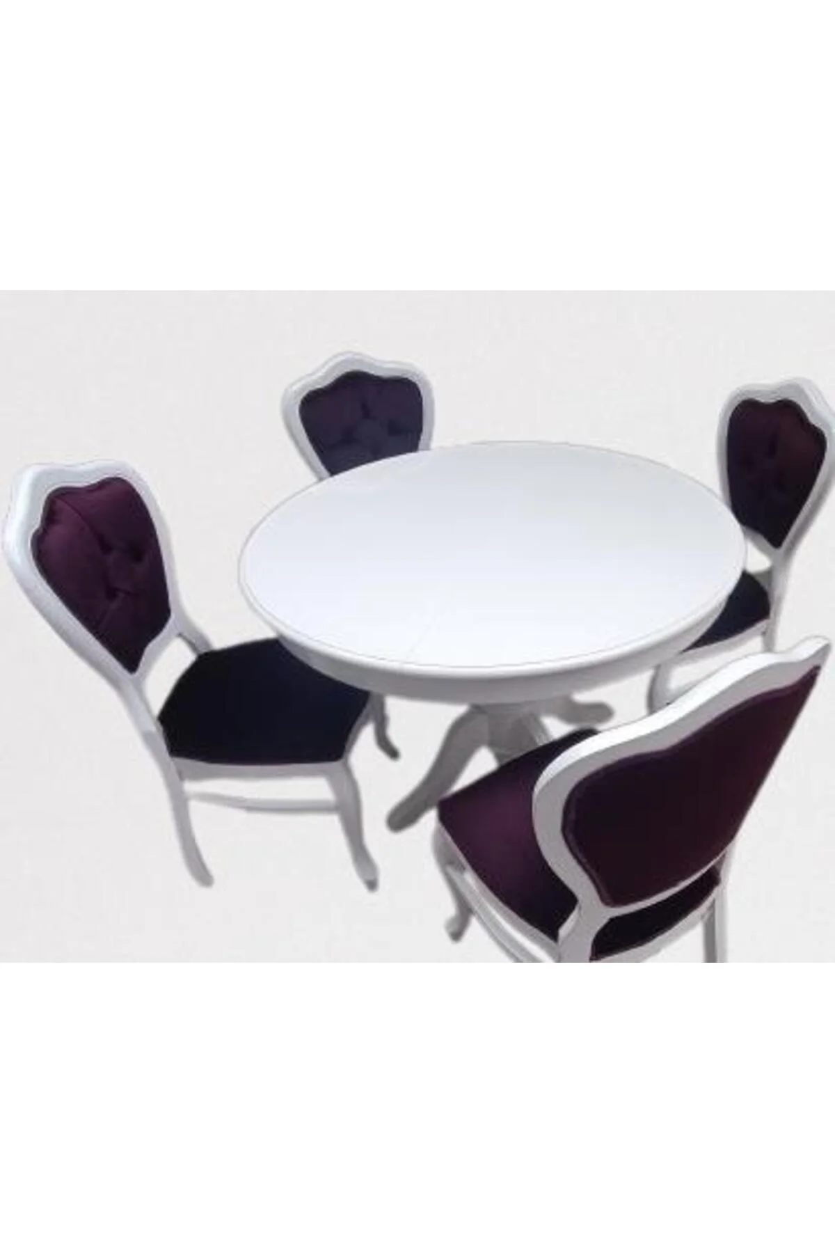 Masa Sandalye 90148 Tk Ihlamur Baba Ayak Model Parlak beyaz MDF Tabla 100 Açılır Masa Sandalye 90148 Tk Ihlamur Baba Ayak Model Parlak beyaz MDF Tabla 100 Açılır - Görsel 3